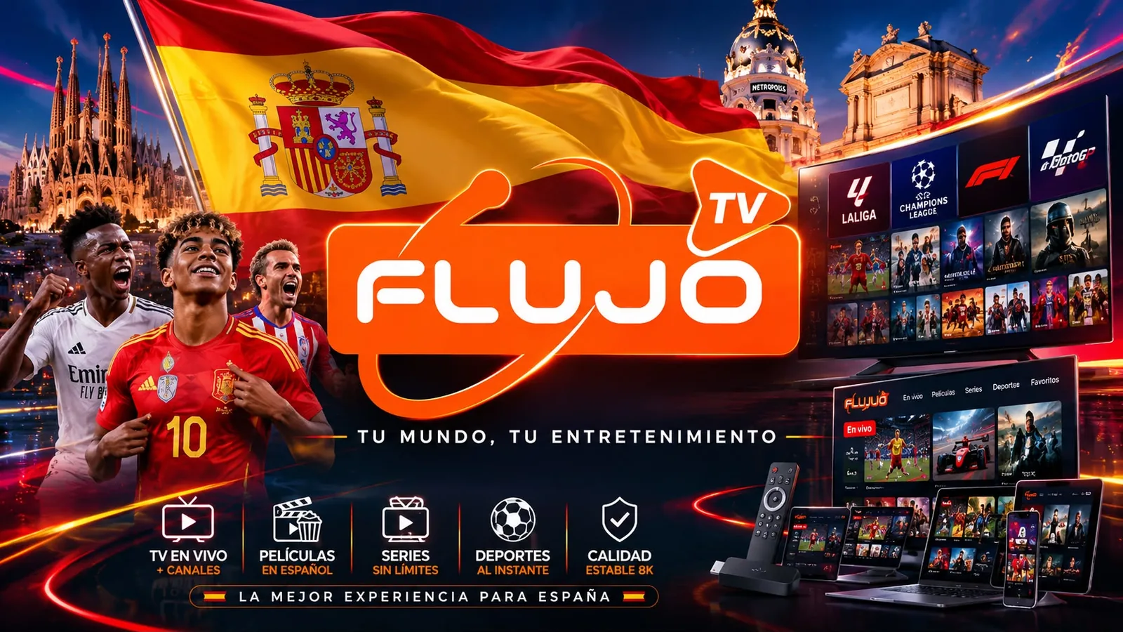 Flujo TV EspaÃ±a para televisiÃ³n y dispositivos Android
